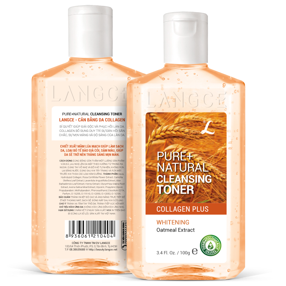 LANGCE - Nước cân bằng da sinh học collagen lúa mạch