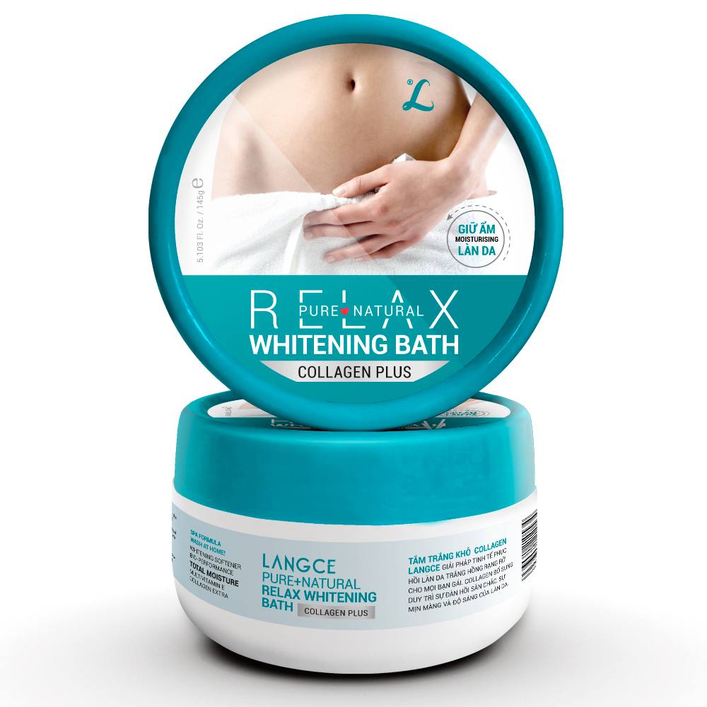 LANGCE - Tắm trắng khô collagen giữ ẩm dưỡng da chống nắng